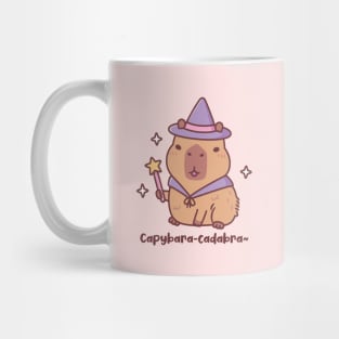 Cute Capybara Wizard Capybaracadabra Funny Pun Mug